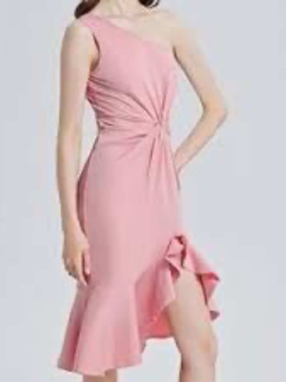 CHICME One-Shoulder Twist-Front Midi Dress, Size L - Picture 10 of 13